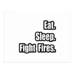 Eat. Sleep. Fight Fires. Postcard