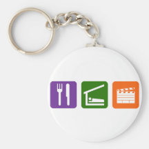 Eat Sleep Film Production Key Chain