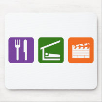 Eat Sleep Film Production Mousepads