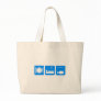 Eat Sleep Fish blue Canvas Bags