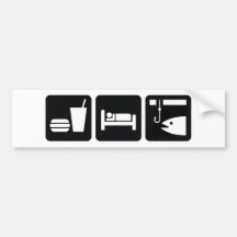 Eat Sleep Fish Bumper Stickers