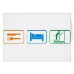 eat sleep - fish greeting cards