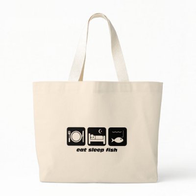 eat sleep fish fishing tote bag by fishingboutique