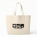 eat sleep fish fishing tote bag