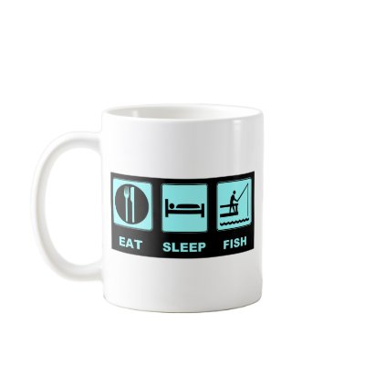 Eat Sleep Fish fishing gifts Coffee Mugs by Coziegirl