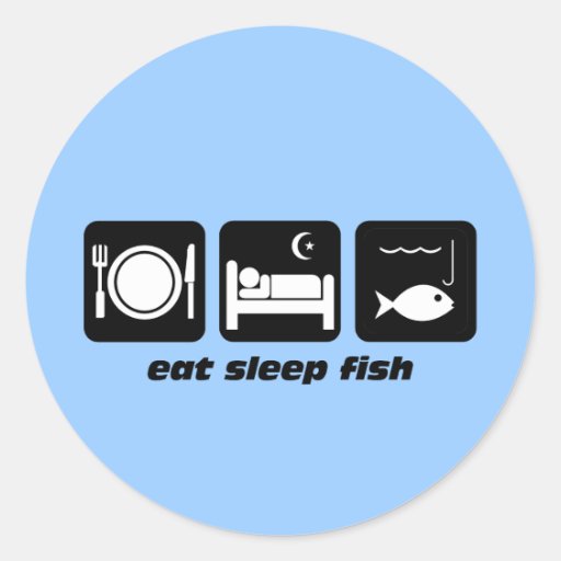 eat sleep fish fishing stickers
