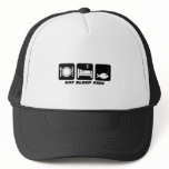 eat sleep fish trucker hats