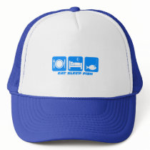 eat sleep fish trucker hat