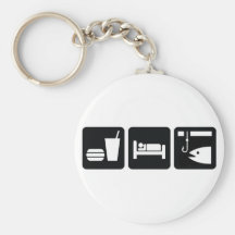 Eat Sleep Fish Key Chains