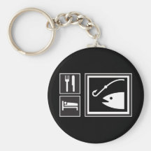 Eat Sleep FISH! Keychain