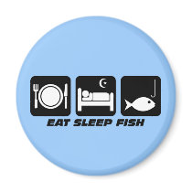 eat sleep fish magnets