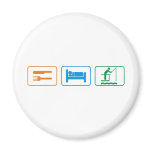eat sleep - fish fridge magnet