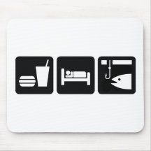 Eat Sleep Fish Mouse Pad