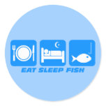eat sleep fish stickers