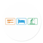 eat sleep - fish stickers