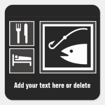 Eat Sleep FISH! Stickers