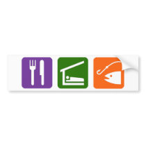 Eat Sleep Fishing Bumper Stickers