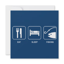 Eat Sleep Fishing Invitation