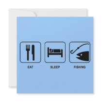 Eat Sleep Fishing Invitation