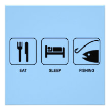 Eat Sleep Fishing Invitation