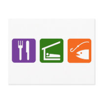 Eat Sleep Fishing Post Cards