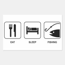 Eat Sleep Fishing Stickers