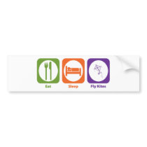 Eat Sleep Fly Kites Bumper Sticker