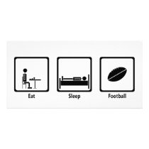 Eat, Sleep, Football - Football Lover Photo Cards