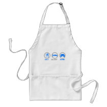 Eat Sleep Game Again - Gamer, geek video games Apron