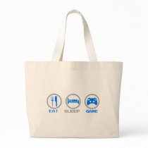 Eat Sleep Game Again - Gamer, geek video games Canvas Bags