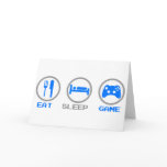 Eat Sleep Game Again - Gamer, geek video games Greeting Card