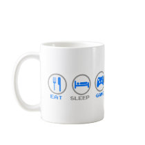 Eat Sleep Game Again - Gamer, geek video games Coffee Mugs