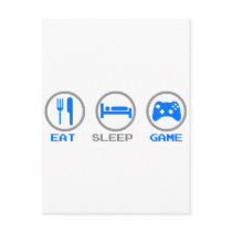 Eat Sleep Game Again - Gamer, geek video games Post Cards