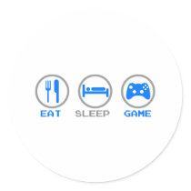 Eat Sleep Game Again - Gamer, geek video games Sticker