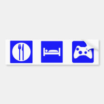 Eat, Sleep Game Bumper sticker