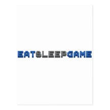 EAT SLEEP GAME - Gamer Gaming Video Games Post Card