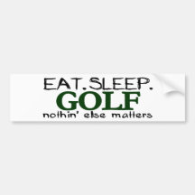 Eat Sleep Golf Bumper Sticker