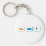eat sleep golf key chain