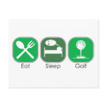 Eat Sleep Golf Post Cards