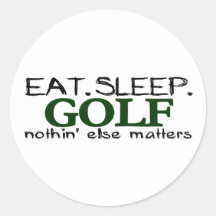 Eat Sleep Golf Stickers