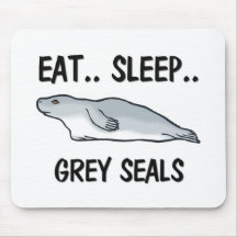 Eat Sleep GREY SEALS Mouse Mats