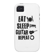 Eat Sleep Guitar iPhone 4/4S Cases