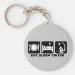 Eat sleep guitar key chains