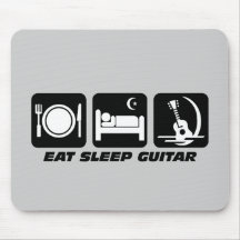 Eat sleep guitar mouse pad