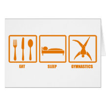 Eat Sleep Gymnastics Greeting Cards