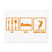 Eat Sleep Hammer Throw Postcards