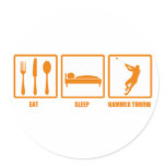 Eat Sleep Hammer Throw Stickers