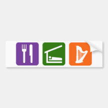 Eat Sleep Harp Bumper Sticker