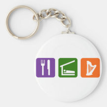 Eat Sleep Harp Key Chains