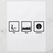 Eat, Sleep, Headshot - FPS Gamer Full Color Flyer